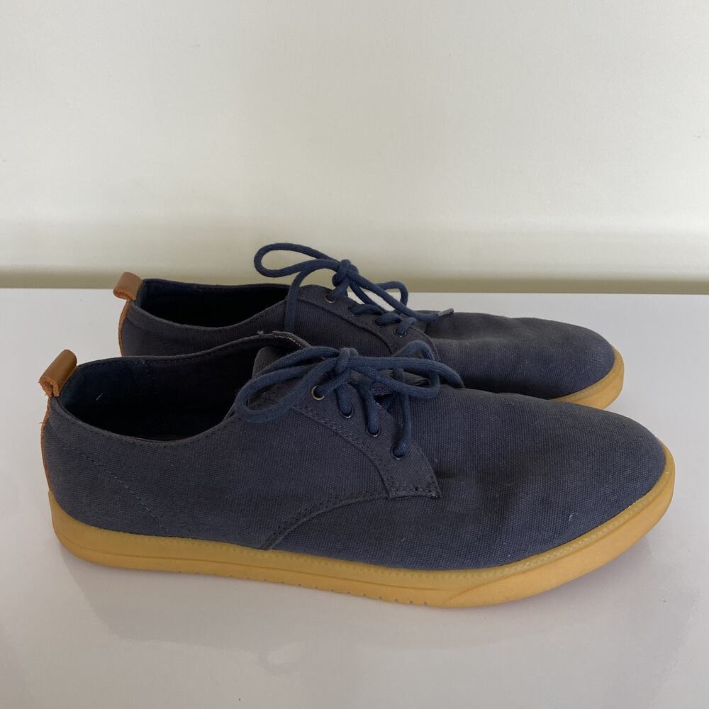 Clae Ellington Textile Shoes Mens Size 8.5 Blue Gum‎ Sole Casual Canvas Lace Up